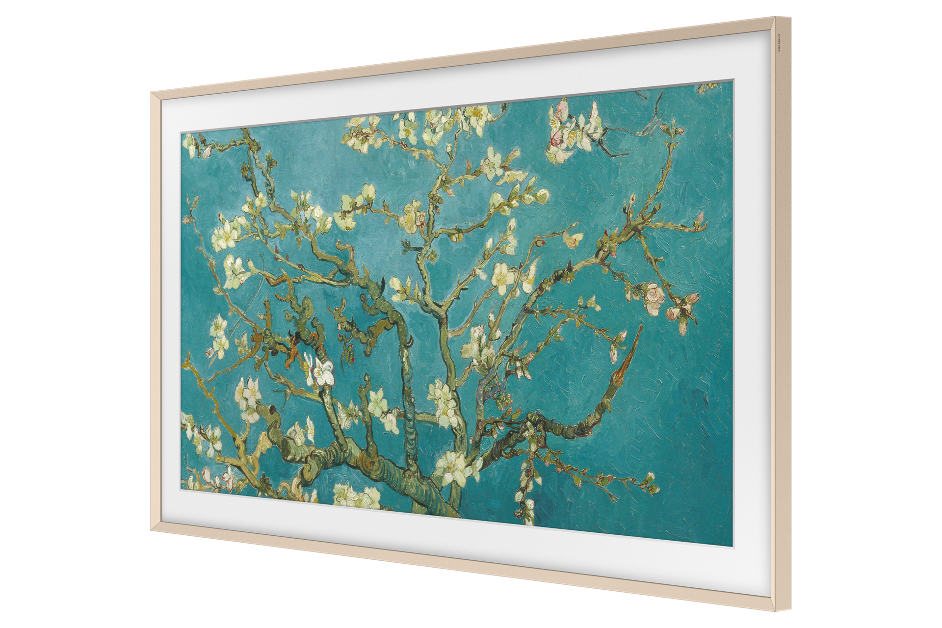 Dekorahmen, Angeschrägt, The Frame TV  R-Perspective Sand Gold 