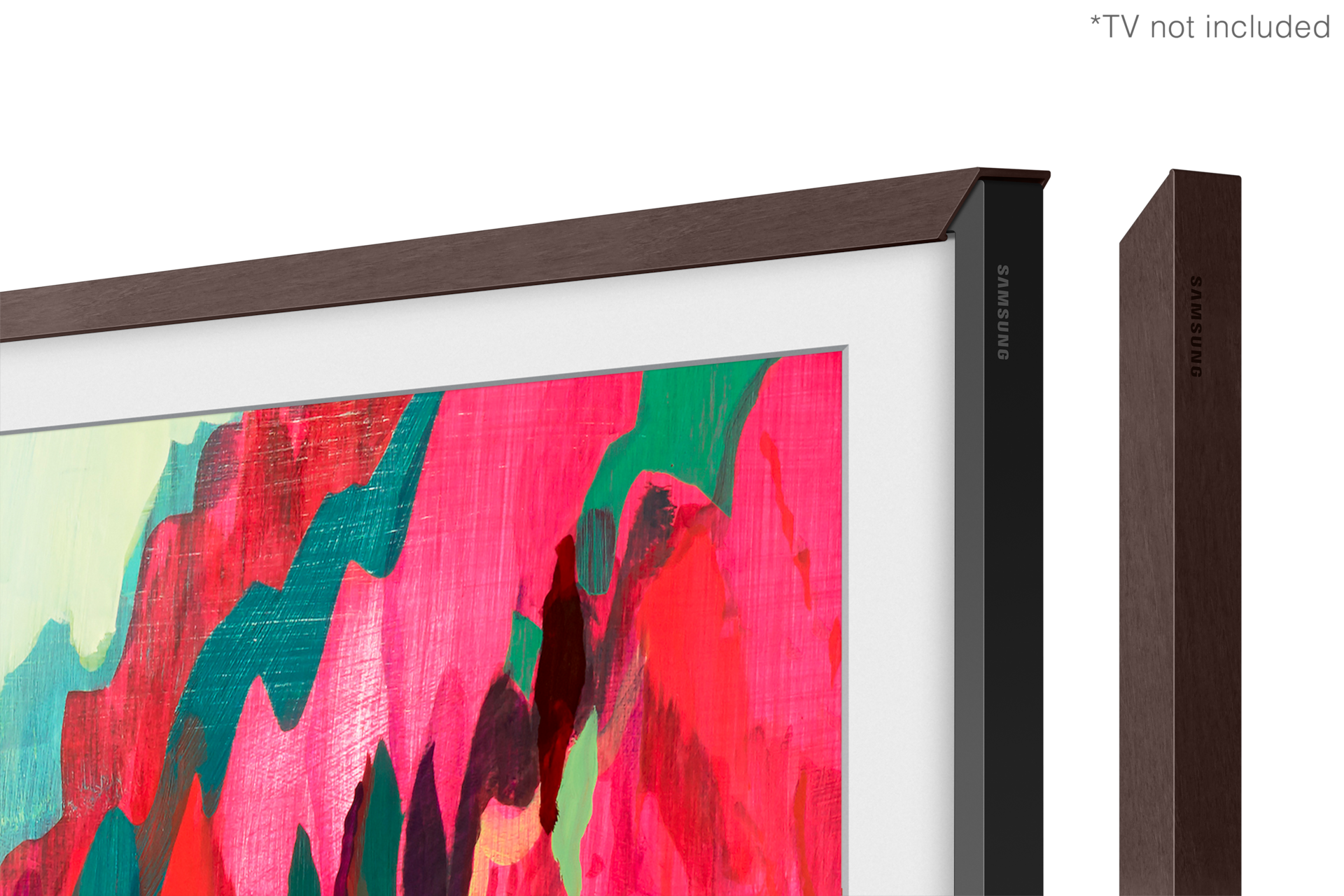 Dekorahmen, Modern, The Frame TV ab 2021 (kompatibel mit Pro) Dynamic3 Phantom Brown 