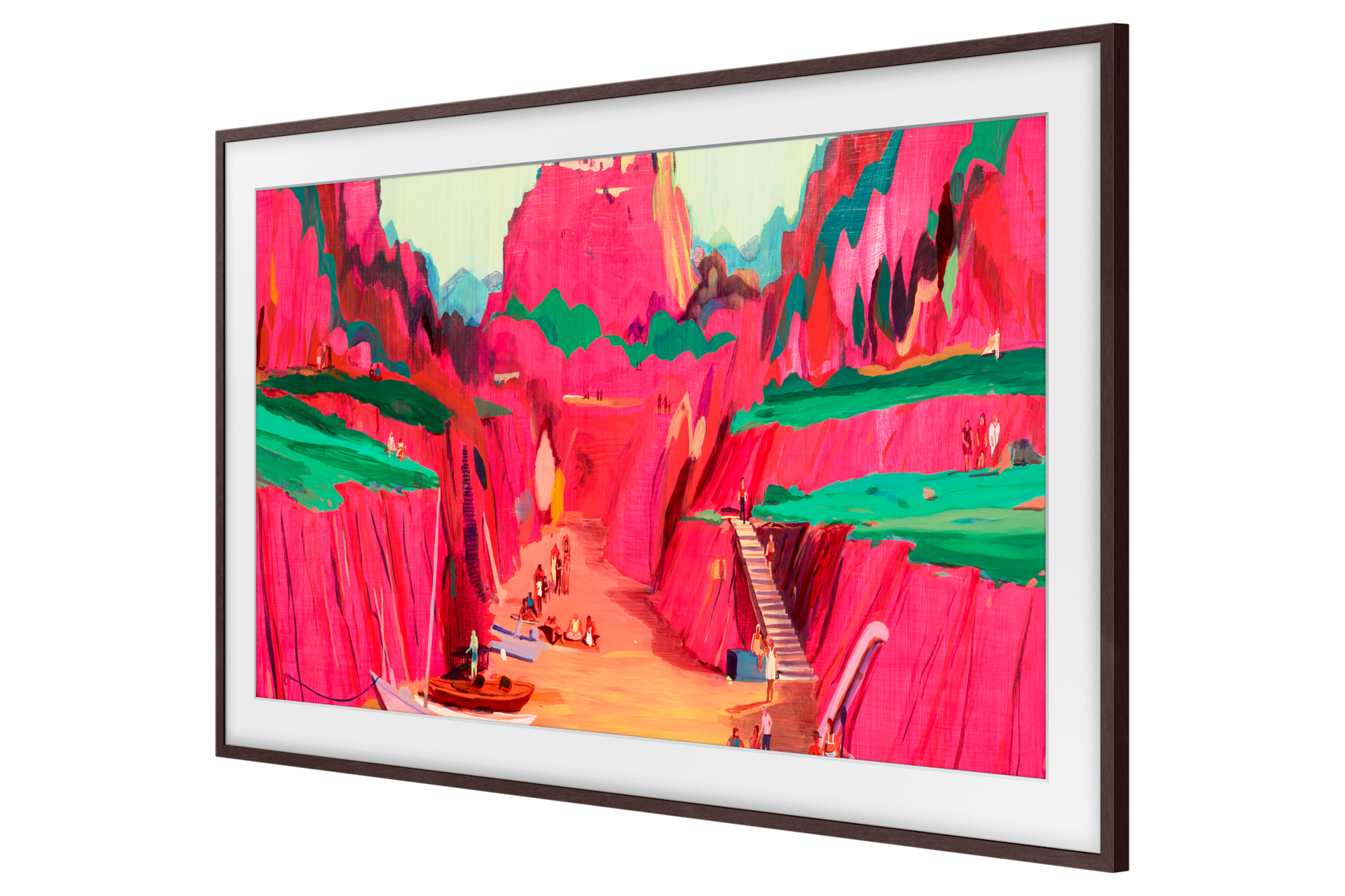 Dekorahmen, Modern, The Frame TV ab 2021 (kompatibel mit Pro) R-Persspective Phantom Brown 