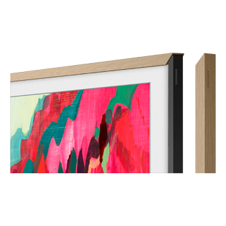 Dekorahmen, Modern, The Frame TV ab 2021 (kompatibel mit Pro) Dynamic3 Beige Wood 