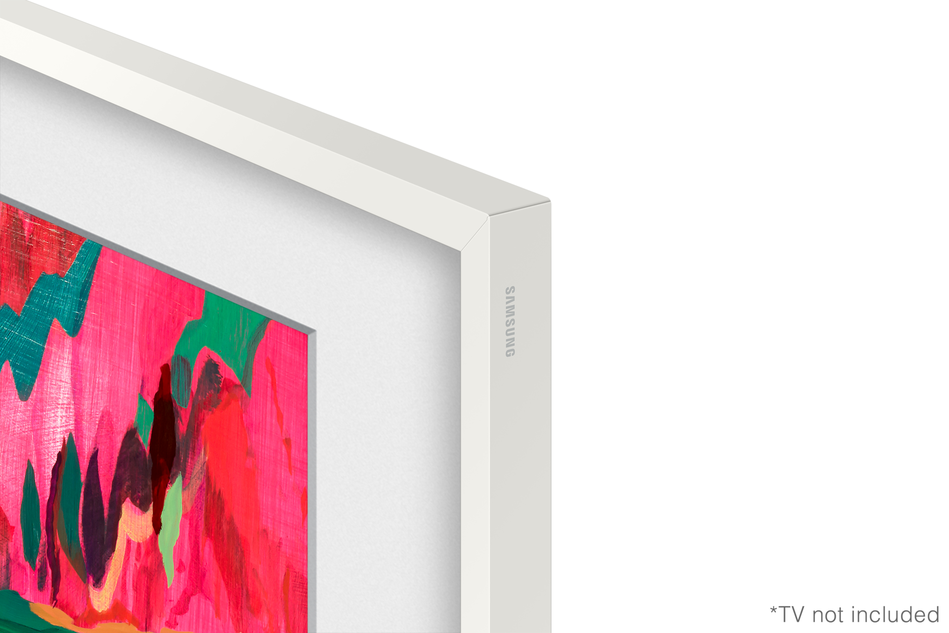 Dekorahmen, Modern, The Frame TV ab 2021 (kompatibel mit Pro) Dynamic2 White 