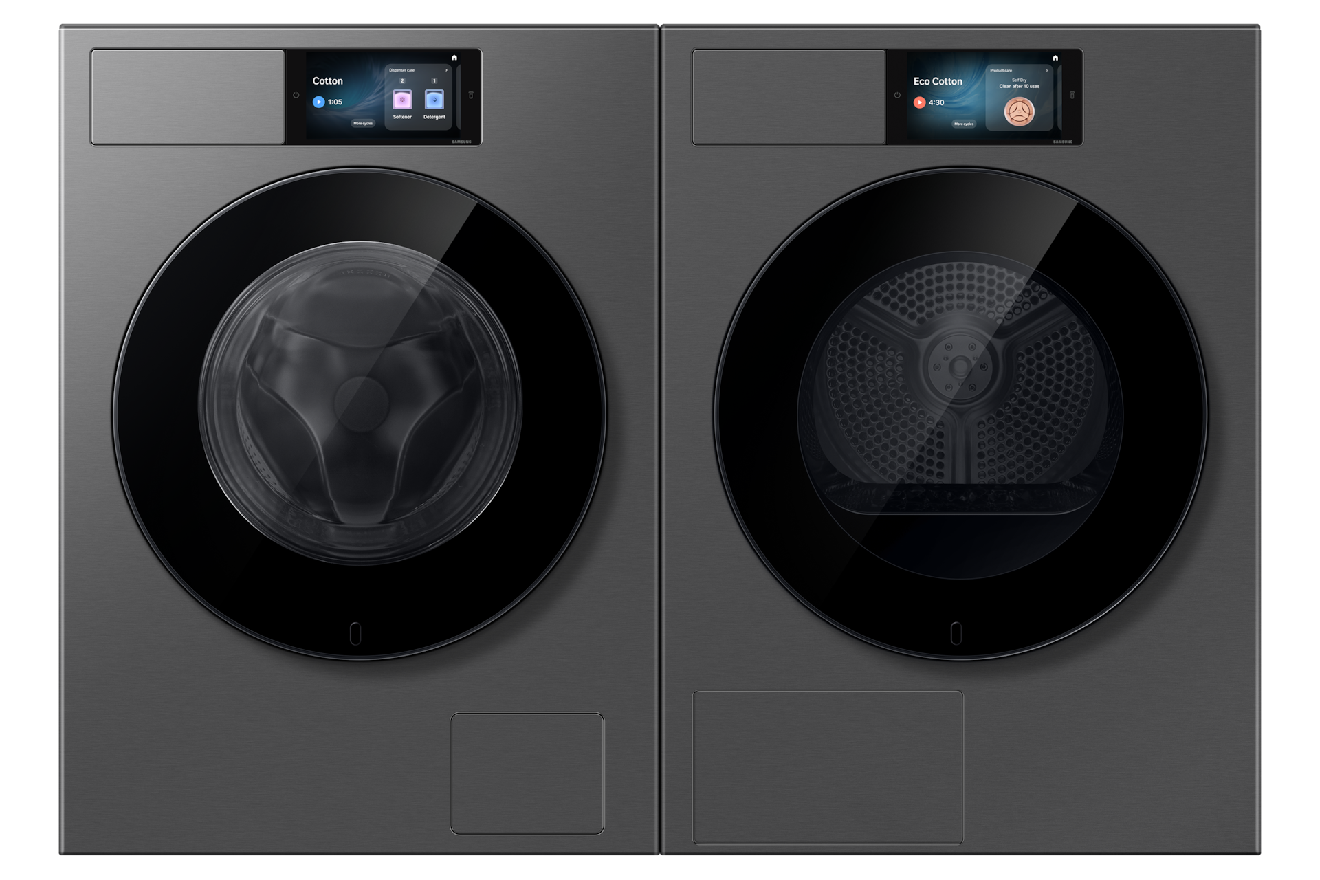 Front loading Washer A Energy Efficiency Rating and Smart Screen 9kg Front-Pair Gray 