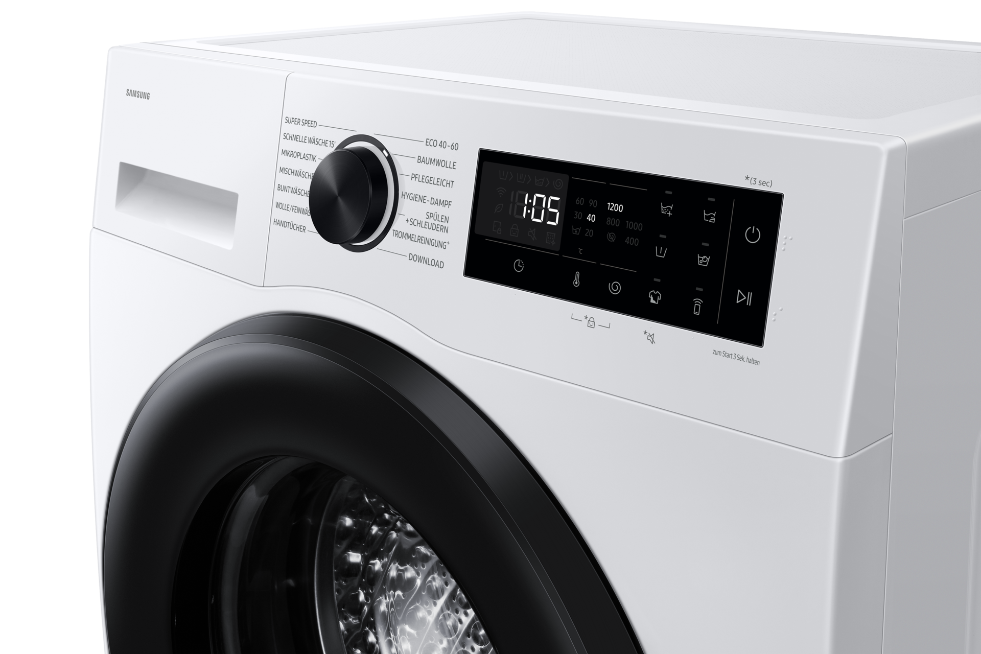 Waschmaschine SLIM 8kg  Panel-Control White 