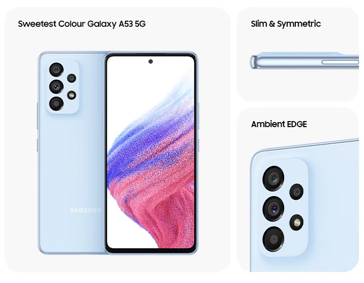 Galaxy A53 5G - Blue 6GB + 128GB SM-A536ELBAATS | Samsung AU