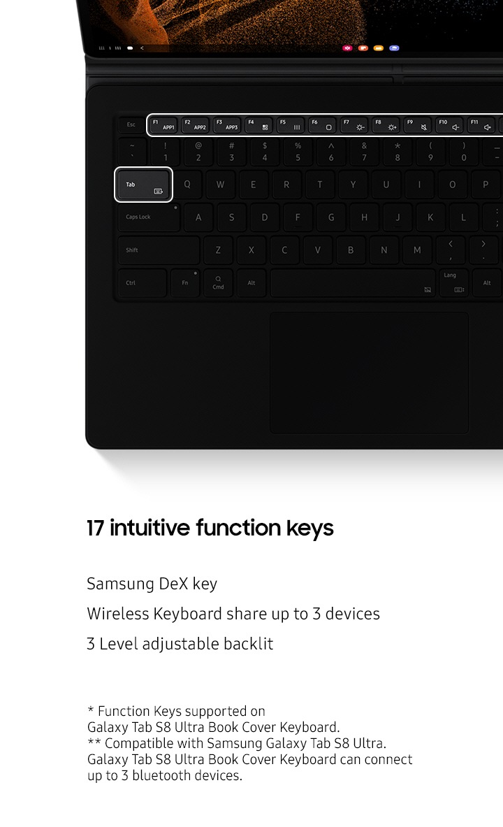Galaxy Tab S8 Ultra Book Cover Keyboard black | Samsung Australia
