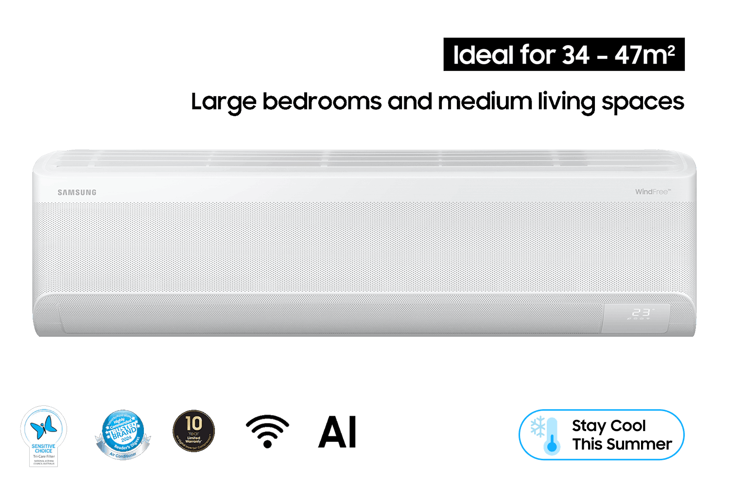 GEO WindFree™ Purification Split System AI Smart 5.0 kW White