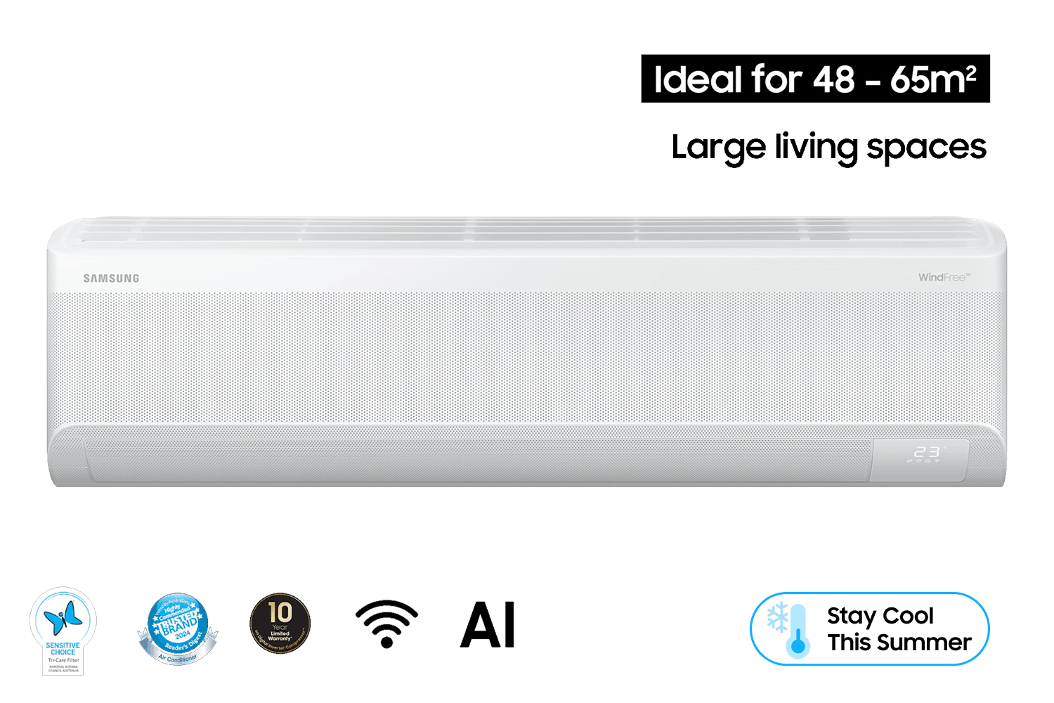 GEO WindFree™ Purification Split System AI Smart 6.8 kW White