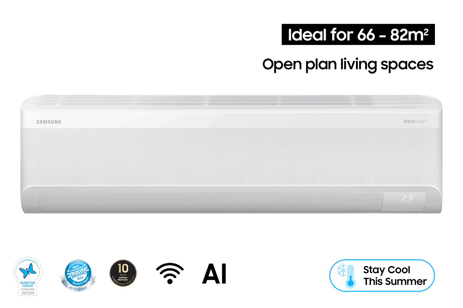 GEO WindFree™ Purification Split System AI Smart 8.0 kW White