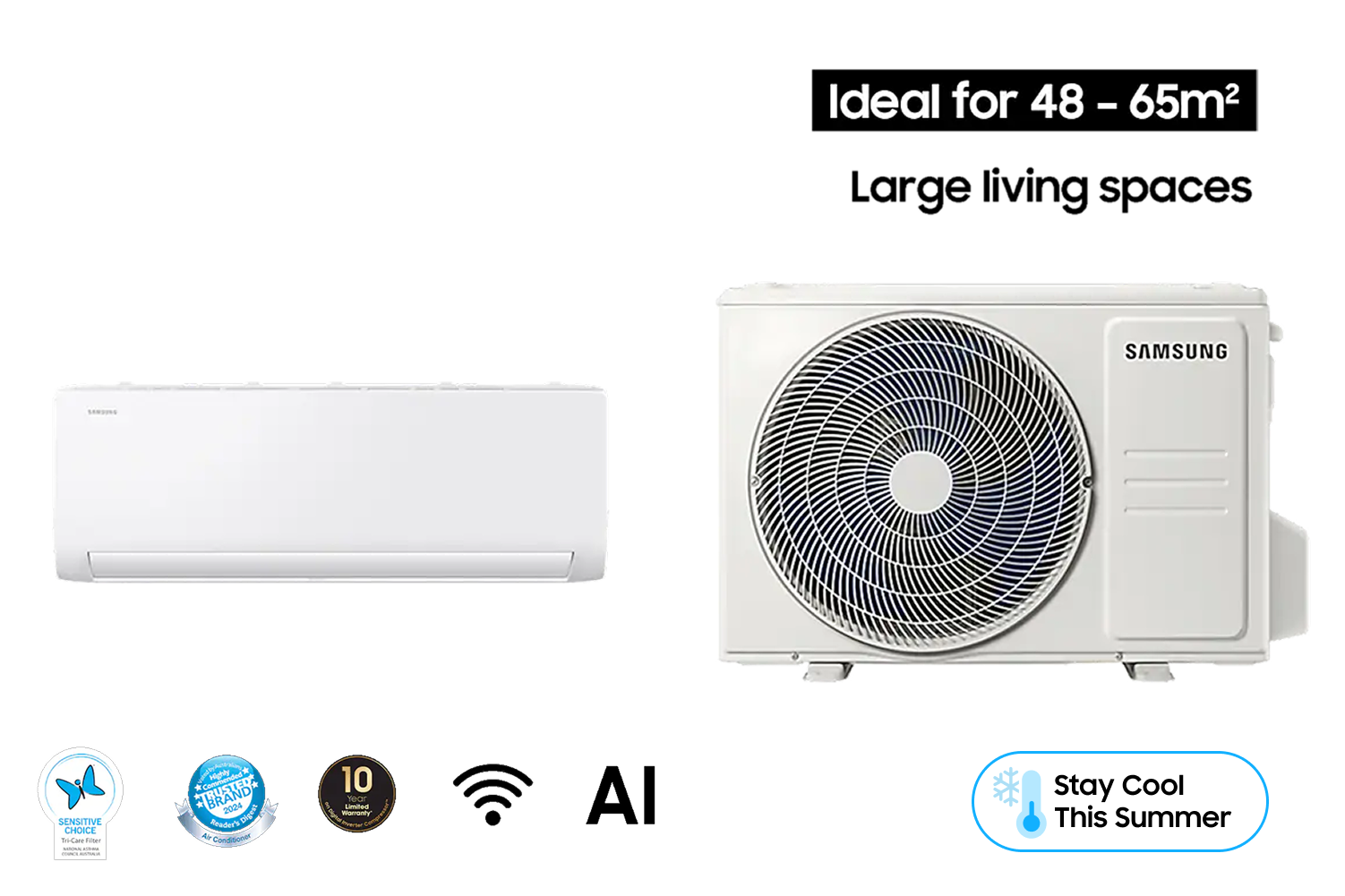 AR40 Reverse Cycle Split System Wi-Fi 7kW White
