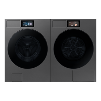 Bespoke AI Laundry Dryer with Hybrid Heat Pump 2025 Front-Off-Pair1 Gray 