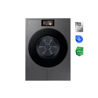 Bespoke AI Laundry Dryer with Hybrid Heat Pump 2025 Front Grey 