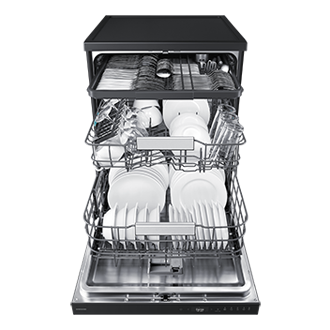 Freestanding Dishwasher Auto Open Door 15 Place Setting  Front-Open3 Black 