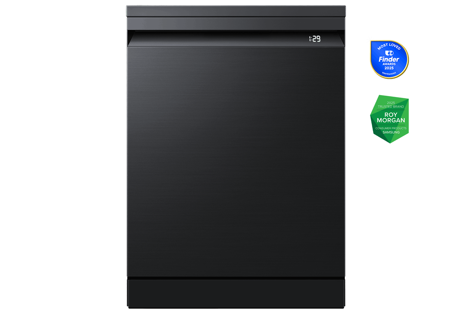 Freestanding Dishwasher Auto Open Door 15 Place Setting  Front Black 