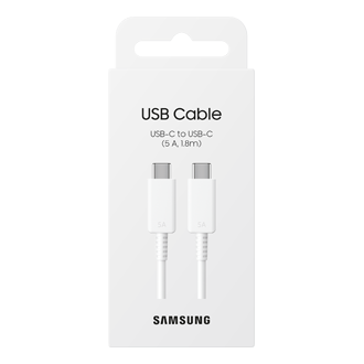 USB Cable 5A (USB-C to USB-C) Package White 