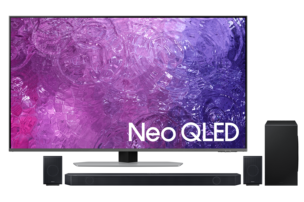 98 inch QN90A QLED TV and Q990C Soundbar Samsung Australia