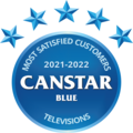 Samsung topped Canstar Blue’s TVs ratings for the SECOND year in a row, receiving five-star reviews for performance, user-friendliness, features & functionality, design, and overall satisfaction.