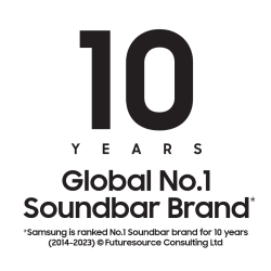 10 Years Samsung Global No.1 Soundbar Brand