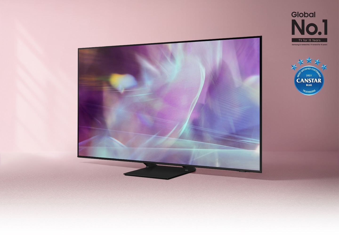 Q60A displays intricately blended color graphics which demonstrate long-lasting colors of Quantum Dot technology.