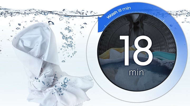 Powerful cleaning in 18 mins¹