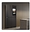 The sleek exterior of the fridge gives a clean look to the modern kitchen, with a flat finish and no recessed handles.