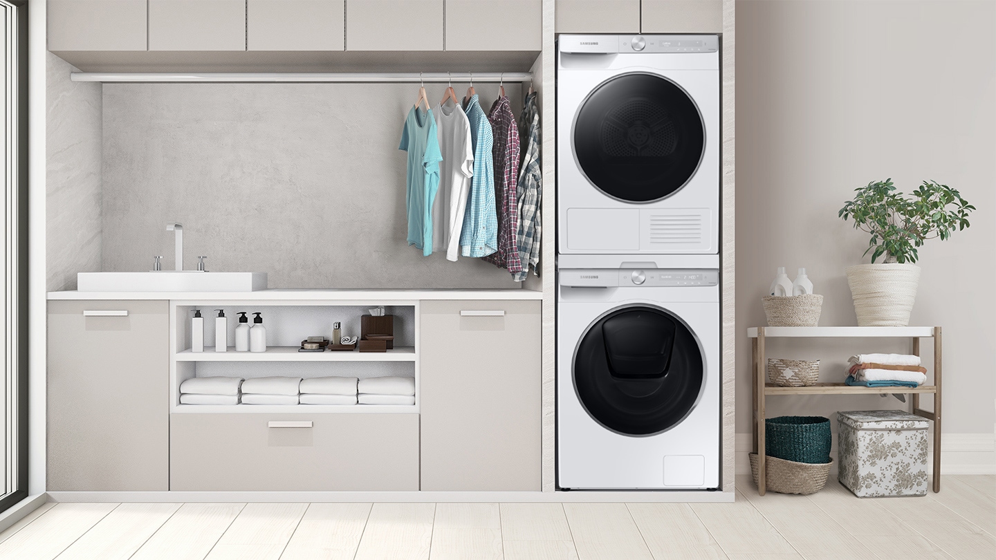 Add a space saving stacking shelf