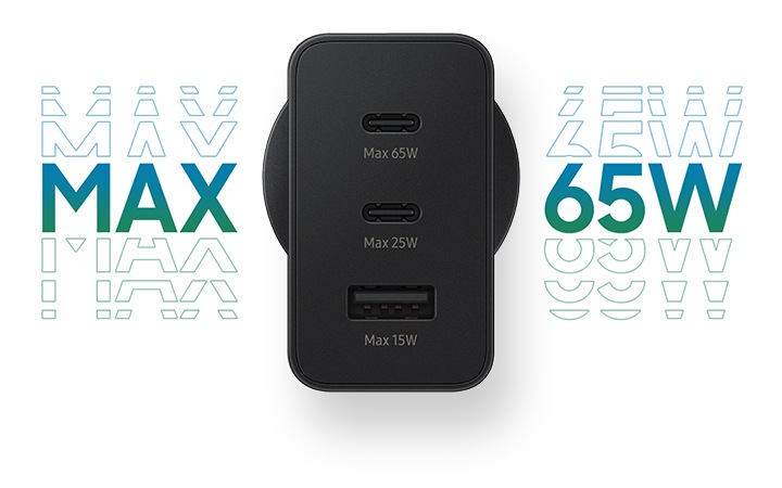 65W Power Adapter Trio black Samsung Australia