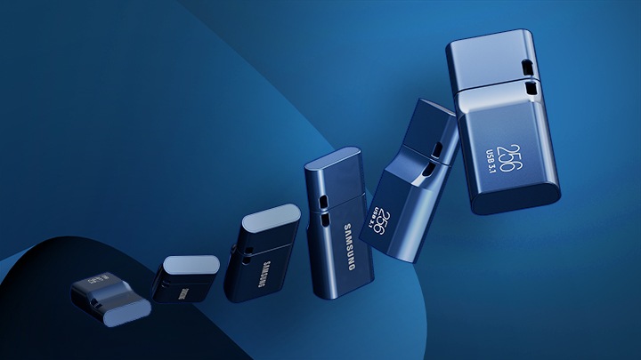 Samsung Type-C 256 Go, Clé USB Bleu