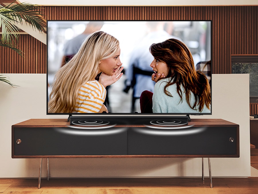 The sound from the soundbar's  side speakers are emphasized when toggle button is on.