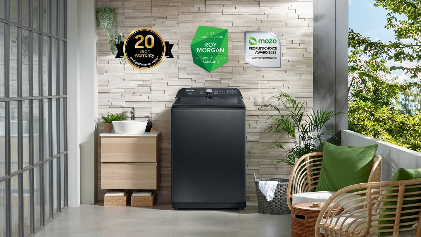 12kg Top Load Washer with BubbleStorm™ WA12A8376GV