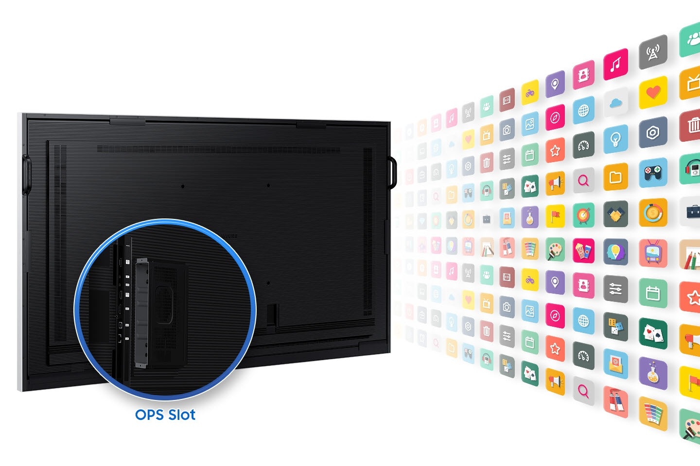 Microsoft Office 365, VMWare Horizon, Boxlight MimioConnect, and Google Duo apps are installed on Flip Pro with Secure by Knox protection.