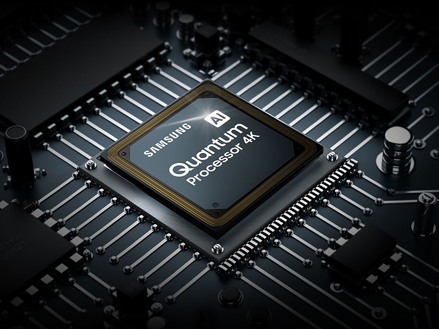 Samsung AI Quantum Processor 4K Chip is shown