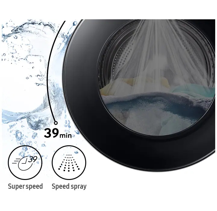 image is of a machine showing super speed and speed spray settings