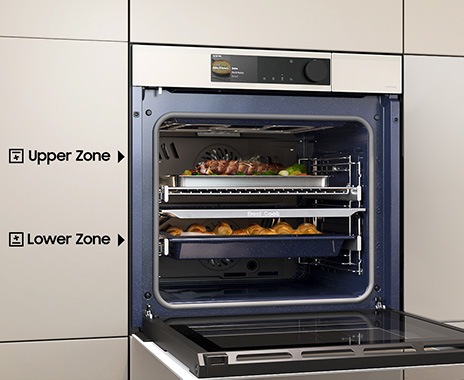 Electric Oven with Dual Cook and Simple Steam, Bespoke Design, 76L