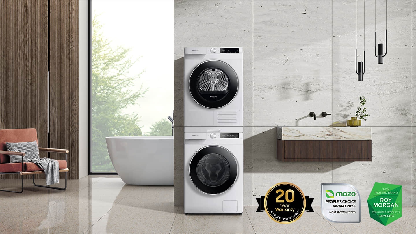 WW6000T is installed in the laundry room.