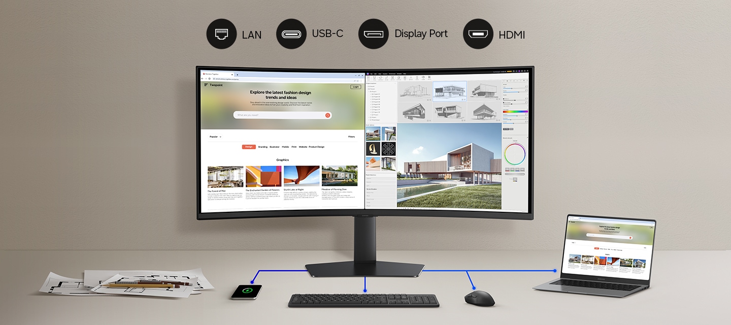 Monitor connected across devices