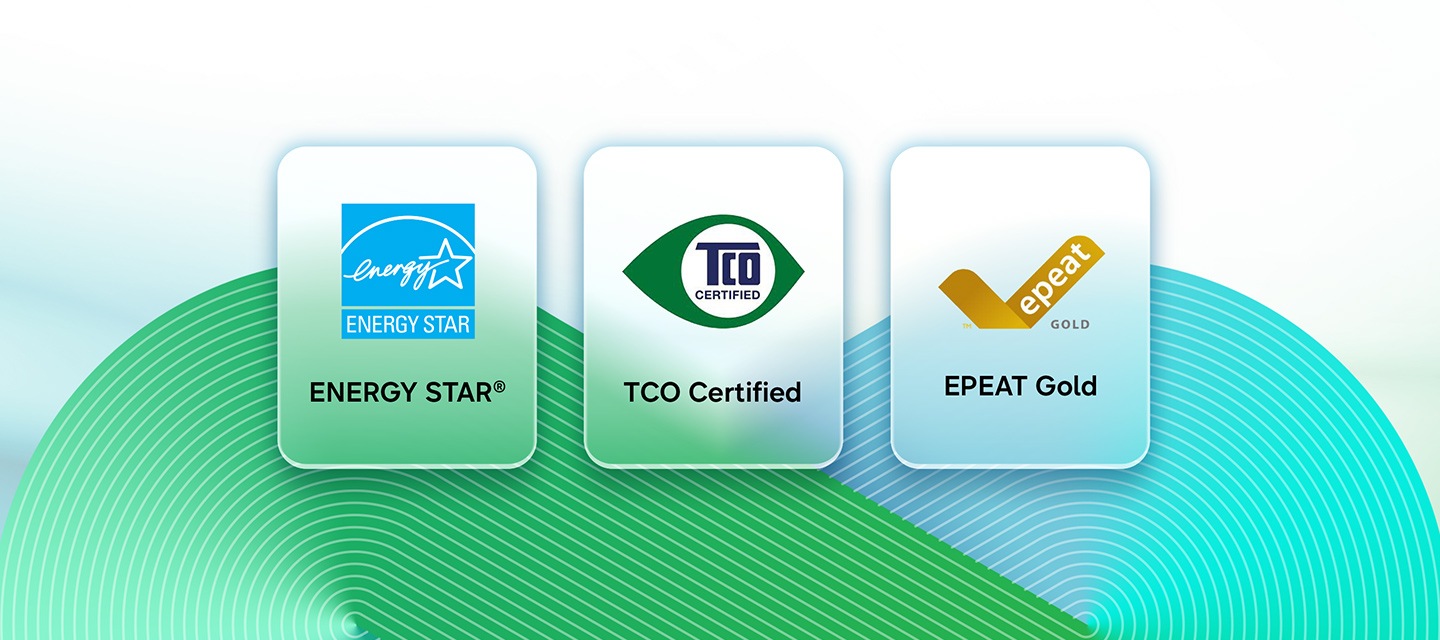 Energy Star, TCO and EPEAT Gold certifications