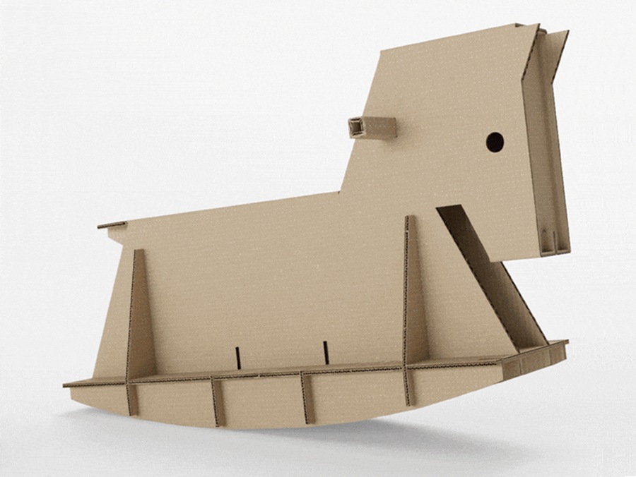 an image of a cardboard horse