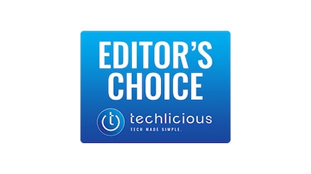The image shows "Editor's Choice"  for Techlicious logo