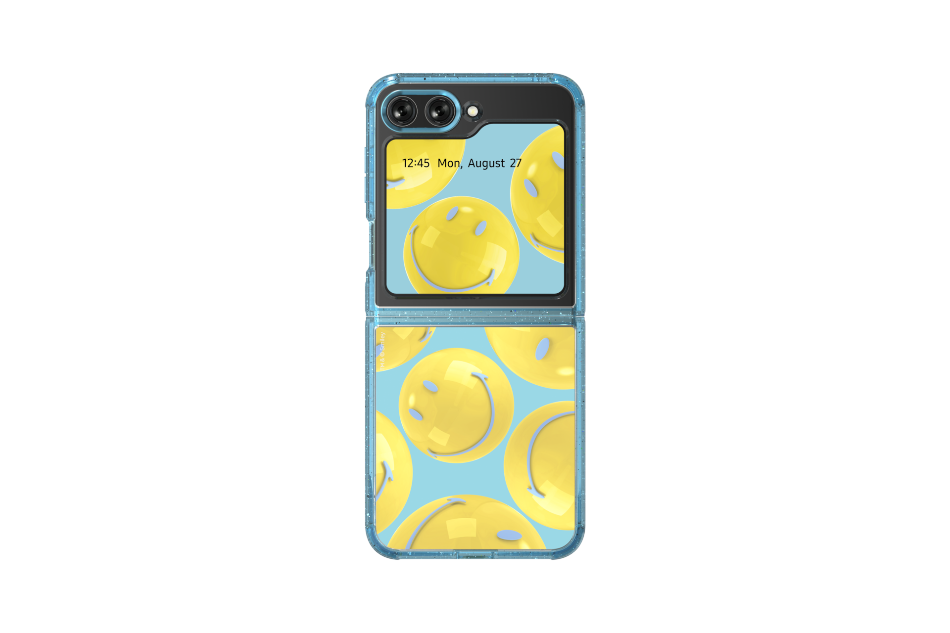 Smiley Balloon Eco Friends Case for Galaxy Z Flip5 Blue Samsung