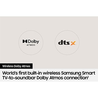 Dolby Atmos logo and dts x logo.