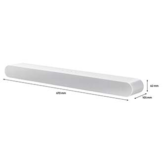 Dimension of Samsung Soundbar HW-S61B(670x62x105 mm).  Dimension of 670mm Samsung Soundbar HW-S61B.