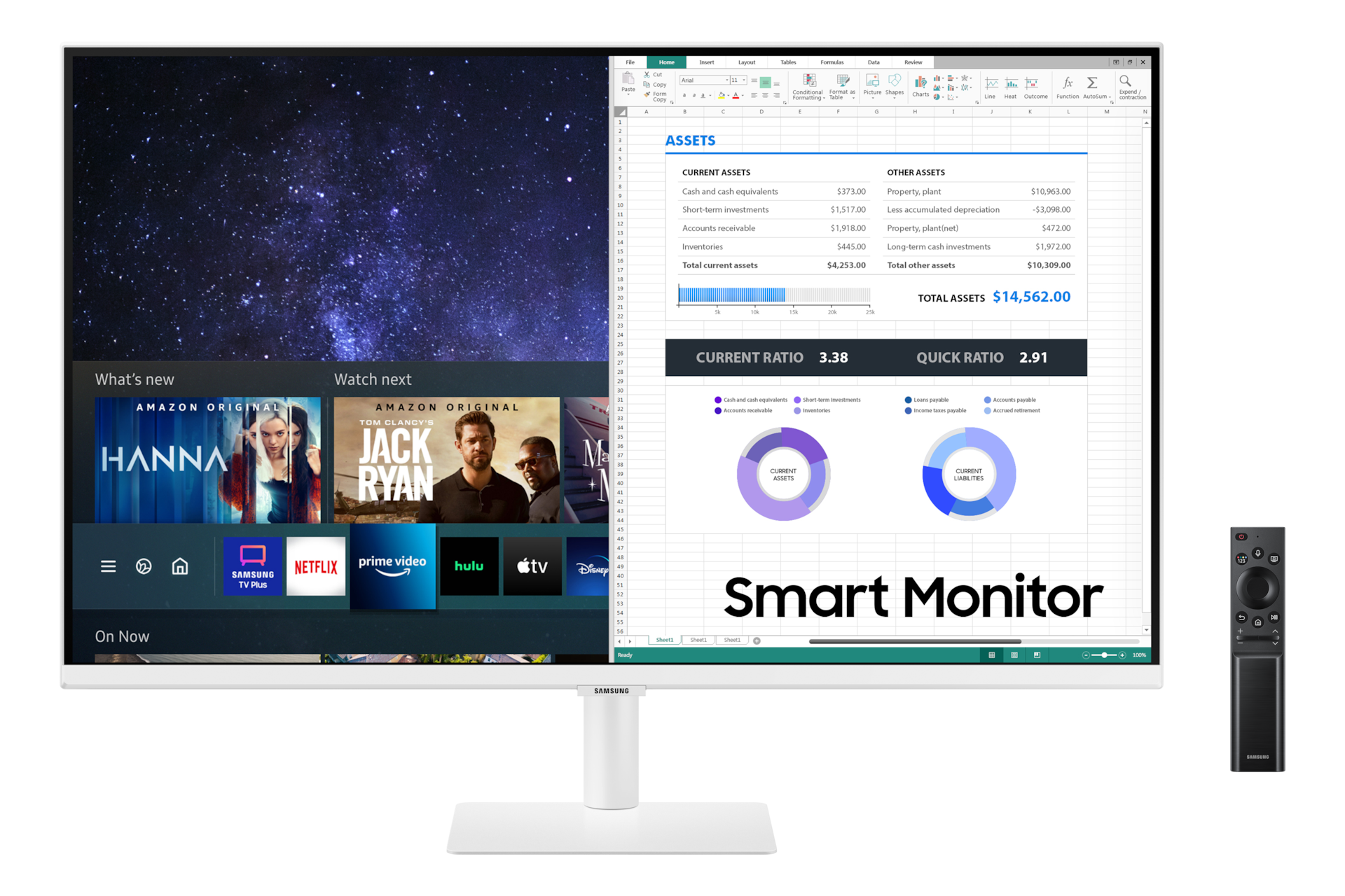 27 M50A FHD Smart Monitor with Streaming TV in White