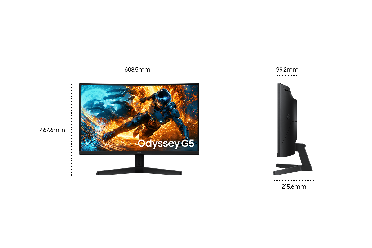 27" Odyssey G5 G55H QHD 180Hz Gaming Monitor Black
