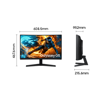 27" Odyssey G5 G55H QHD 180Hz Gaming Monitor Black