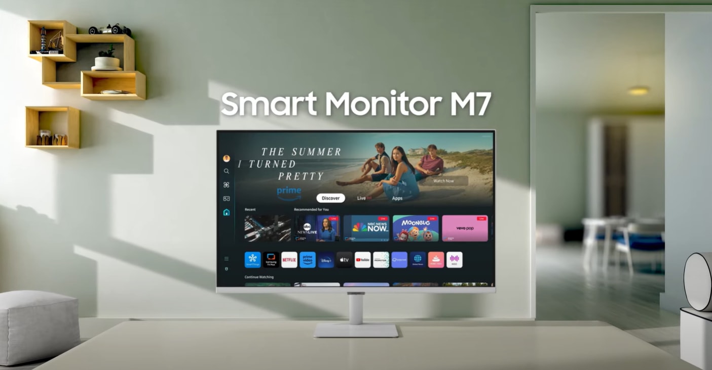 A monitor and a streaming tv all in one. Switch between screens, simply click into OTT apps, and catch every detail in 4K. Discover Smart Monitor M7 at http://www.samsung.com.