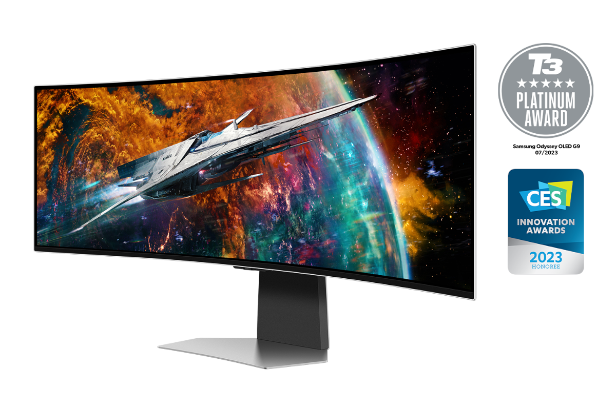 Monitor Gamer Samsung Odyssey G9 49 Curvo, 5120 x 1440, 240Hz, 1ms, QLED,  HDR1000, DQHD, Nvidia G-Sync