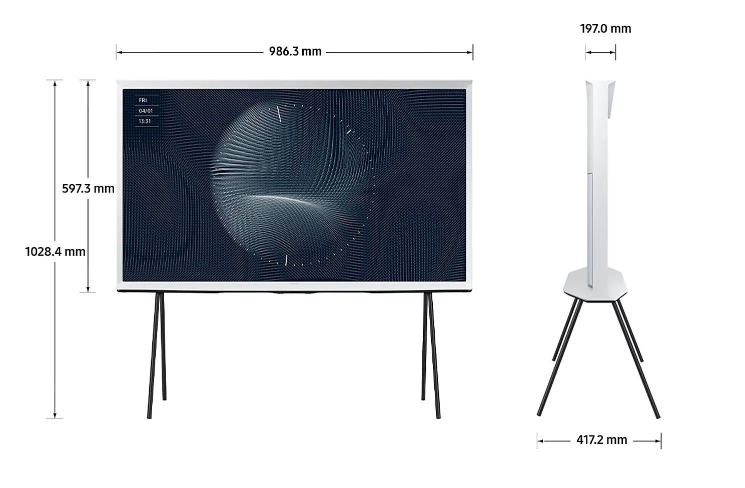 QA43LS01BAWXXY Dimensions