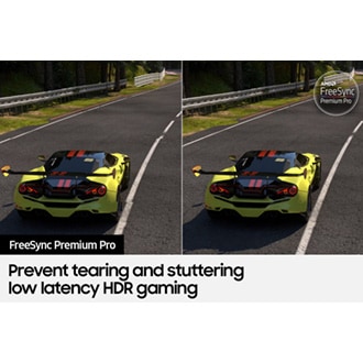 QLED Q70B with FreeSync Premium Pro shows the game screen clearly.