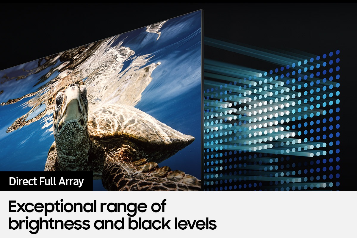 QLED Q80B with Direct Full Arrary is highlighted the picture contrast