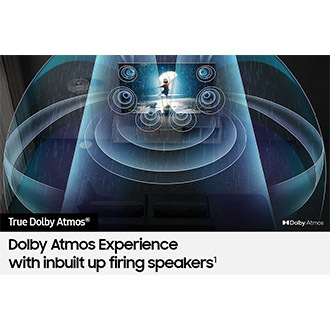Soundwaves from True Dolby Atmos are rippling out of OLED TV S95C to fill the room.